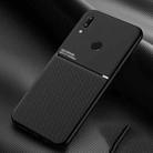 For Xiaomi Redmi 7 Classic Tilt Strip Grain Magnetic Shockproof PC + TPU Case(Black) - 1