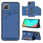 For OPPO Realme C11 Skin Feel PU + TPU + PC Back Cover Shockproof Case with Card Slots & Holder & Photo Frame(Royal Blue) - 1