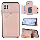 For Huawei P40 Lite & Nova 6 SE Skin Feel PU + TPU + PC Back Cover Shockproof Case with Card Slots & Holder & Photo Frame(Rose Gold) - 1