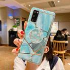 Marble Pattern Shockproof Protective Case with  Holder For Samsung Galaxy S20+(Green) - 1