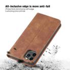 For iPhone 12 mini Skin-feel Calfskin Texture Magnetic Dual-Fold Horizontal Flip Leather Case with Holder & Card Slots & Wallet (Brown) - 4