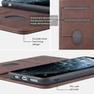 For iPhone 12 mini Skin-feel Calfskin Texture Magnetic Dual-Fold Horizontal Flip Leather Case with Holder & Card Slots & Wallet (Brown) - 9