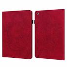 Peacock Embossed Pattern TPU + PU Horizontal Flip Leather Case with Holder & Card Slots & Wallet & Sleep / Wake-up Function For iPad mini (2019) / mini 4 / mini 3 / mini 2 / mini(Red) - 1