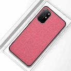 For OnePlus 8T Shockproof Cloth Texture PC + TPU Protective Case(Modern Pink) - 1