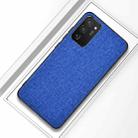 For Samsung Galaxy S21 Ultra 5G Shockproof Cloth Texture PC + TPU Protective Case(Style Blue) - 1