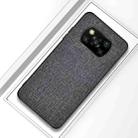 For Xiaomi Poco X3 NFC Shockproof Cloth Texture PC + TPU Protective Case(Silver Ash) - 1