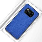 For Xiaomi Poco X3 NFC Shockproof Cloth Texture PC + TPU Protective Case(Style Blue) - 1