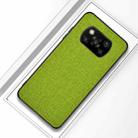 For Xiaomi Poco X3 NFC Shockproof Cloth Texture PC + TPU Protective Case(Gree) - 1