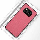 For Xiaomi Poco X3 NFC Shockproof Cloth Texture PC + TPU Protective Case(Modern Pink) - 1