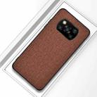 For Xiaomi Poco X3 NFC Shockproof Cloth Texture PC + TPU Protective Case(Brown) - 1