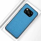 For Xiaomi Poco X3 NFC Shockproof Cloth Texture PC + TPU Protective Case(Blue) - 1