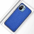 For Xiaomi Mi 11 Shockproof Cloth Texture PC + TPU Protective Case(Style Blue) - 1
