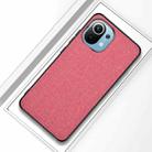 For Xiaomi Mi 11 Shockproof Cloth Texture PC + TPU Protective Case(Modern Pink) - 1