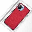 For Xiaomi Mi 11 Shockproof Cloth Texture PC + TPU Protective Case(Red) - 1