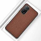 For Xiaomi Mi 10T 5G Shockproof Cloth Texture PC + TPU Protective Case(Brown) - 1