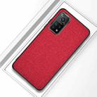 For Xiaomi Mi 10T 5G Shockproof Cloth Texture PC + TPU Protective Case(Red) - 1