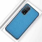 For Xiaomi Mi 10T Pro 5G Shockproof Cloth Texture PC + TPU Protective Case(Blue) - 1