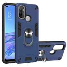 For OPPO A32 2020 / A53 / A33 2020 Armour Series PC + TPU Protective Case with Ring Holder(Royal Blue) - 1