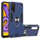 For vivo Y20 Armour Series PC + TPU Protective Case with Ring Holder(Royal Blue) - 1