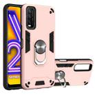 For vivo Y20 Armour Series PC + TPU Protective Case with Ring Holder(Rose Gold) - 1