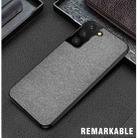 For Samsung Galaxy S21+ 5G Shockproof Splicing PU + Cloth Protective Case(Classical Gray) - 1