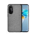 For Huawei Nova 8 Pro 5G Shockproof Splicing PU + Cloth Protective Case(Classical Gray) - 1