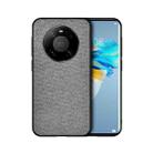 For Huawei Mate 40 Pro Shockproof Splicing PU + Cloth Protective Case(Classical Gray) - 1