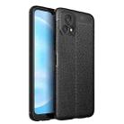 For vivo Y52s Litchi Texture TPU Shockproof Case(Black) - 1