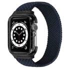 Weave Wrist Strap Watch Bands with Frame For Apple Watch Series 8&7 41mm / SE 2&6&SE&5&4 40mm / 3&2&1 38mm, Length:145mm(Charcoal) - 1