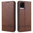 For vivo V20 Pro / S7 ZNS Magnetic Calf Texture Horizontal Flip Leather Case with Card Slots & Holder & Wallet(Dark Brown) - 1