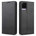 For vivo V20 Pro / S7 ZNS Magnetic Calf Texture Horizontal Flip Leather Case with Card Slots & Holder & Wallet(Black) - 1