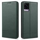 For vivo V20 Pro / S7 ZNS Magnetic Calf Texture Horizontal Flip Leather Case with Card Slots & Holder & Wallet(Dark Green) - 1