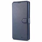 For Samsung Galaxy S21 Ultra 5G AZNS Calf Texture Horizontal Flip Leather Case with Holder & Card Slots & Wallet & Photo Frame(Blue) - 1