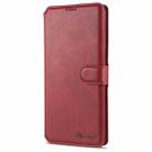 For Samsung Galaxy S21 Ultra 5G AZNS Calf Texture Horizontal Flip Leather Case with Holder & Card Slots & Wallet & Photo Frame(Red) - 1