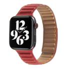 Loop Leather Watch Band For Apple Watch Series 7 41mm / 6 & SE & 5 & 4 40mm / 3 & 2 & 1 38mm(Wine Red) - 1