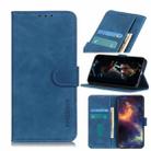 For OPPO Reno5 Pro+ 5G / Find X3 Neo KHAZNEH Retro Texture PU + TPU Horizontal Flip Leather Case with Holder & Card Slots & Wallet(Blue) - 1