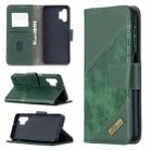 For Samsung Galaxy A32 5G Matching Color Crocodile Texture Horizontal Flip PU Leather Case with Wallet & Holder & Card Slots(Green) - 1
