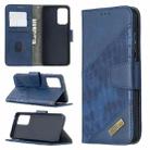 For Samsung Galaxy A52 5G Matching Color Crocodile Texture Horizontal Flip PU Leather Case with Wallet & Holder & Card Slots(Blue) - 1