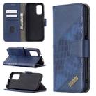 For Xiaomi Poco M3 Matching Color Crocodile Texture Horizontal Flip PU Leather Case with Wallet & Holder & Card Slots(Blue) - 1