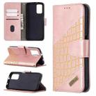 For Xiaomi Poco M3 Matching Color Crocodile Texture Horizontal Flip PU Leather Case with Wallet & Holder & Card Slots(Rose Gold) - 1