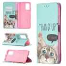 For Xiaomi Poco M3 Colored Drawing Pattern Invisible Magnetic Horizontal Flip PU Leather Case with Holder & Card Slots & Wallet(Cat) - 1