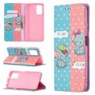 For Xiaomi Poco M3 Colored Drawing Pattern Invisible Magnetic Horizontal Flip PU Leather Case with Holder & Card Slots & Wallet(Elephant) - 1