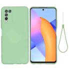 For Huawei Honor 10X Lite Pure Color Liquid Silicone Shockproof Full Coverage Case(Green) - 1