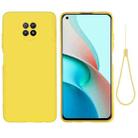 For Xiaomi Redmi Note 9 5G (CN Version) / Redmi Note 9T  Pure Color Liquid Silicone Shockproof Full Coverage Case(Yellow) - 1