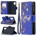 For Samsung Galaxy A32 5G Colored Drawing Pattern Zipper Horizontal Flip Leather Case with Holder & Card Slots & Wallet(Purple Butterfly) - 1