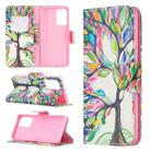 For Samsung Galaxy A52 5G / 4G Colored Drawing Pattern Horizontal Flip Leather Case with Holder & Card Slots & Wallet(Tree Life) - 1