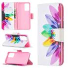 For Samsung Galaxy A52 5G / 4G Colored Drawing Pattern Horizontal Flip Leather Case with Holder & Card Slots & Wallet(Sun Flower) - 1