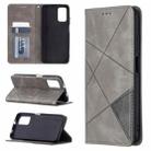 For Xiaomi Poco M3 Prismatic Invisible Magnetic Horizontal Flip Leather Case with Holder & Card Slots & Photo Frame(Grey) - 1