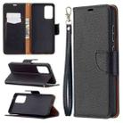 For Samsung Galaxy A72 5G Litchi Texture Pure Color Horizontal Flip PU Leather Case with Holder & Card Slots & Wallet & Lanyard(Black) - 1