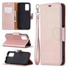 For Xiaomi Poco M3 Litchi Texture Pure Color Horizontal Flip PU Leather Case with Holder & Card Slots & Wallet & Lanyard(Rose Gold) - 1